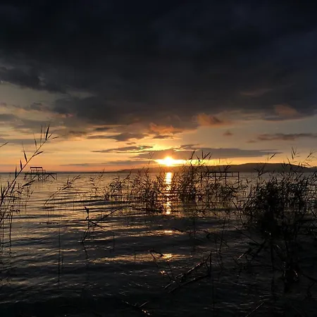 Igenyesen Berendezett Nyaralo Sajat Steggel, Kerti Grillel Balatonfenyvesen, Vizparti Utcaban, A Totol 50 M-re بيت للعطل *